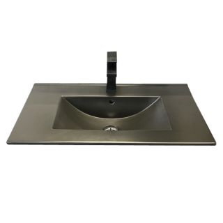 Comforty Тумба-умывальник "Франкфурт-75" дуб шоколадно-коричневый с раковиной COMFORTY 75E черная матовая